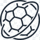 今日世界杯比分预测网 logo，蓝色足球图标